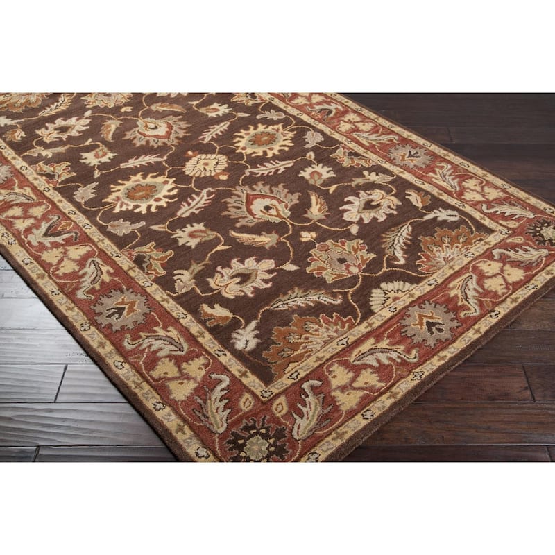 Livabliss Traditional Caesar Border Area Rug