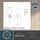 preview thumbnail 5 of 9, Clark 1 Light Satin Nickel Bathroom Wall Sconce White Glass - 5.25-in W x 19-in H x 7-in D