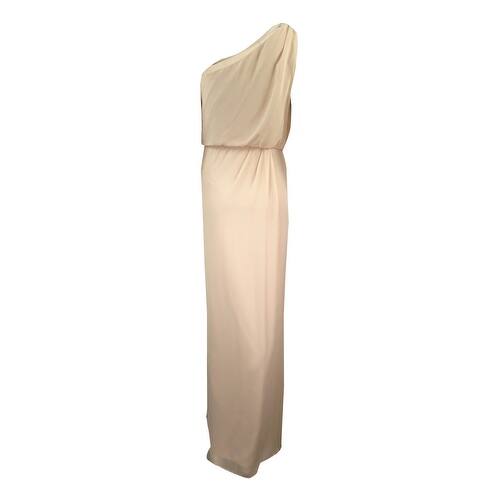 Shop Adrianna Papell One Shoulder Chiffon Draped Gown Free