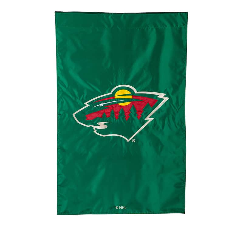 Applique Flag, House Size, Minnesota Wild