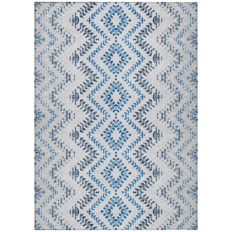 Machine Washable Indoor/ Outdoor Chantille Boho Global Rug