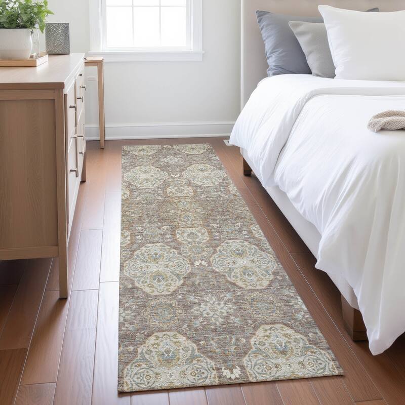 Machine Washable Indoor/ Outdoor Global Budden Chantille Rug