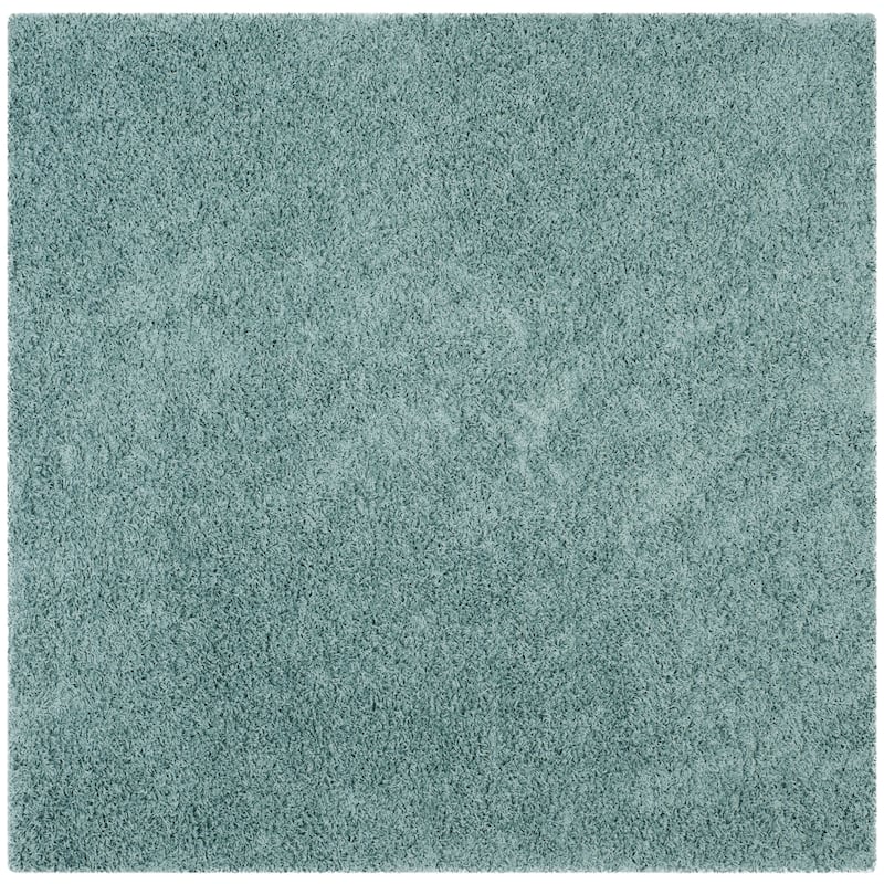 SAFAVIEH, Athens Bendte Fershteh 1.5-inch Thick Rug - 6'7" Square - Seafoam