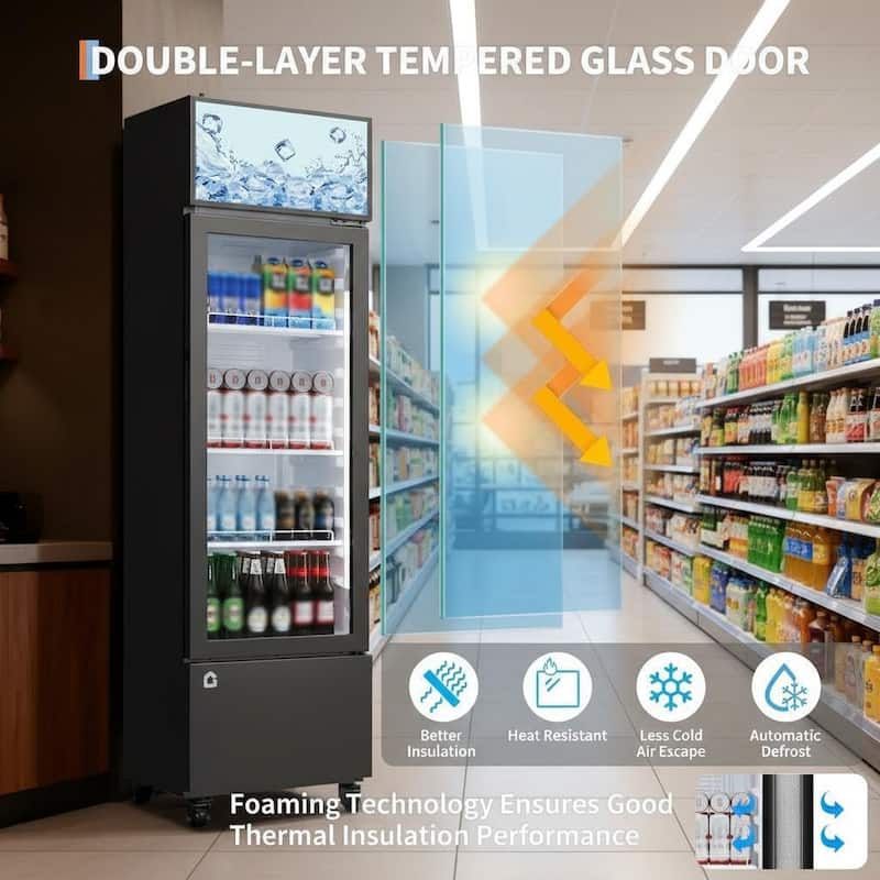 Commercial Beverage Refrigerator, Frost-Free
