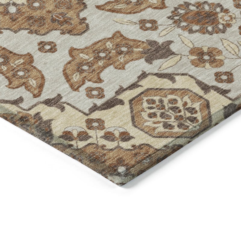 HomeRoots Medallion Traditional Rectangle Outdoor Rug
