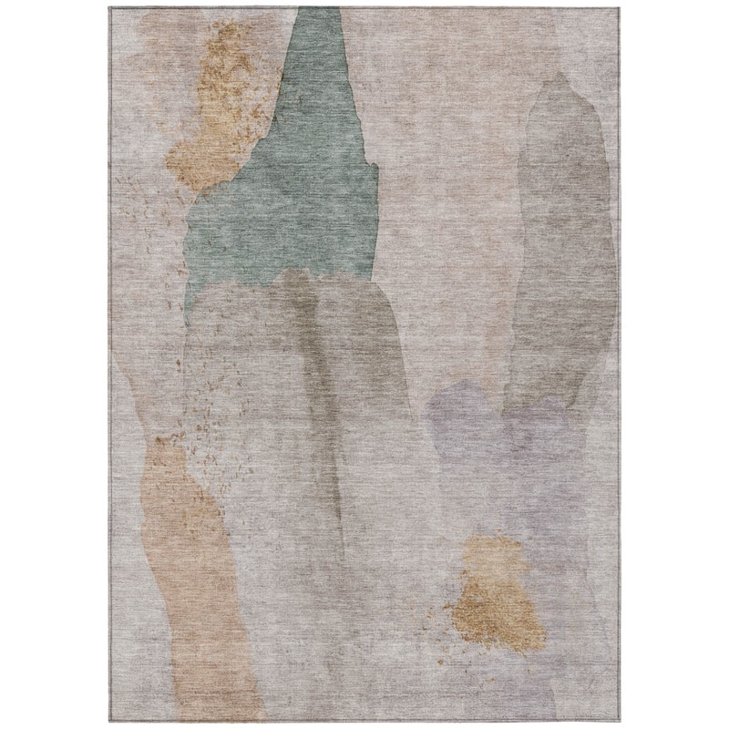 HomeRoots Abstract Transitional Rectangle Outdoor Rug