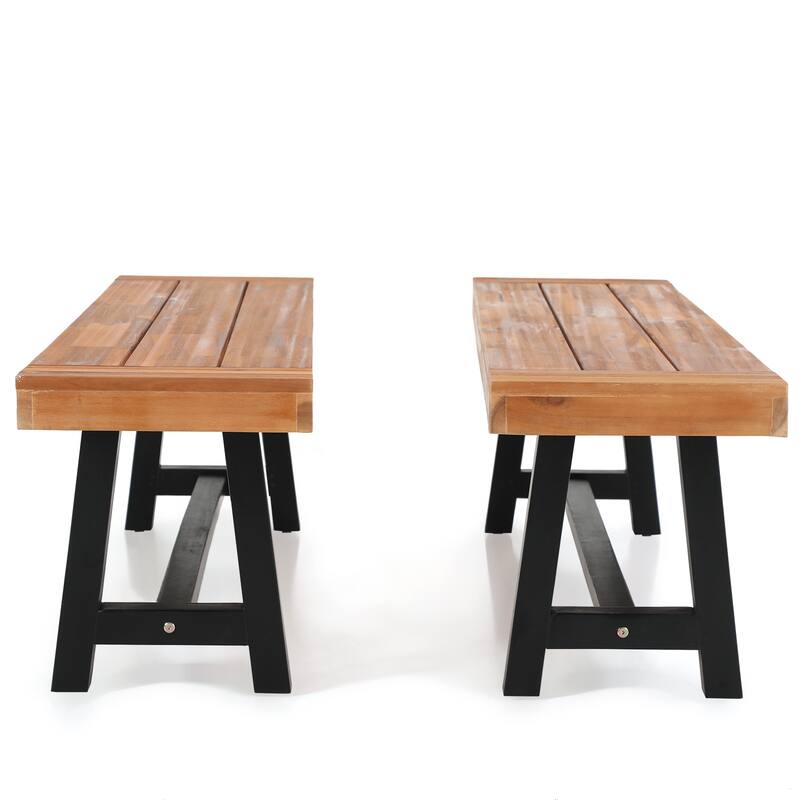 Sophia & William 2/3-Piece Wooden Garden Benches with or without the Wooden Garden Table