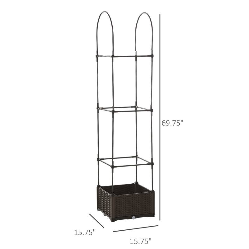 Outsunny Raised Garden Bed with Trellis