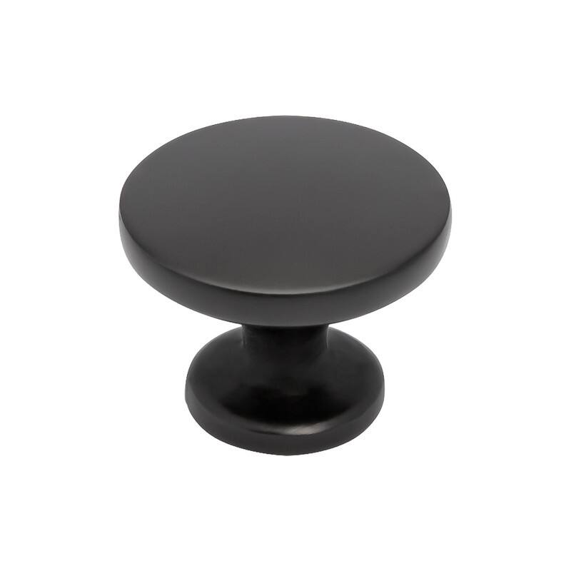 Utopia Alley Emme Cabinet Ring Pull Knob - Decorative Cabinet Drop Pull Knobs, Drawer Knobs 1.14" - 10 pack - Matt Black