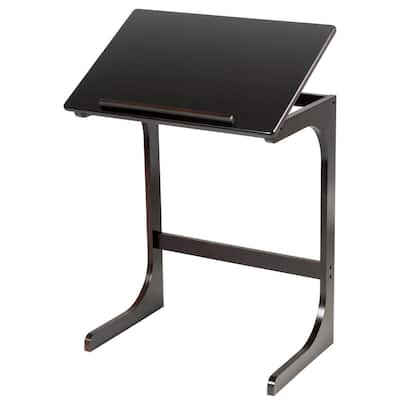 Wicker Side Table for Sofas with Adjustable Tilting Top - 23.5" x 16" x 27.5" (L x W x H)