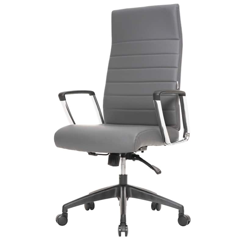 Hilton Modern High Back Ergonomic Leather Office Chair with Adjustable Height, Swivel, and Tilt for Conference or Executive Desk