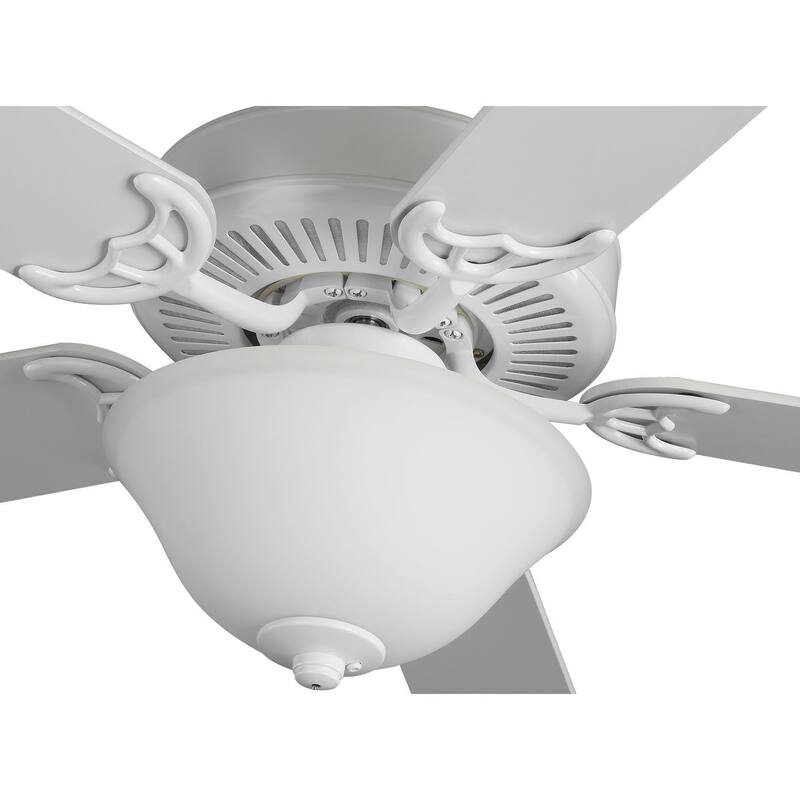 AirPro Collection 52" Five-Blade Ceiling fan with White Etched Light Kit - 10.250" x 24.500" x 13.000"
