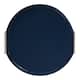 Kate and Laurel Lipton Round Decorative Tray with Metal Handles