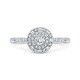 preview thumbnail 2 of 1, 10K White Gold 1/3ct TDW Diamond Baguette and Round Engagement Ring (I-J, I1)