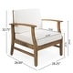 preview thumbnail 52 of 86, Christopher Knight Home - Outdoor Patio Conversation Set, Acacia Wood Frame, Cushions & Slatted Coffee Table