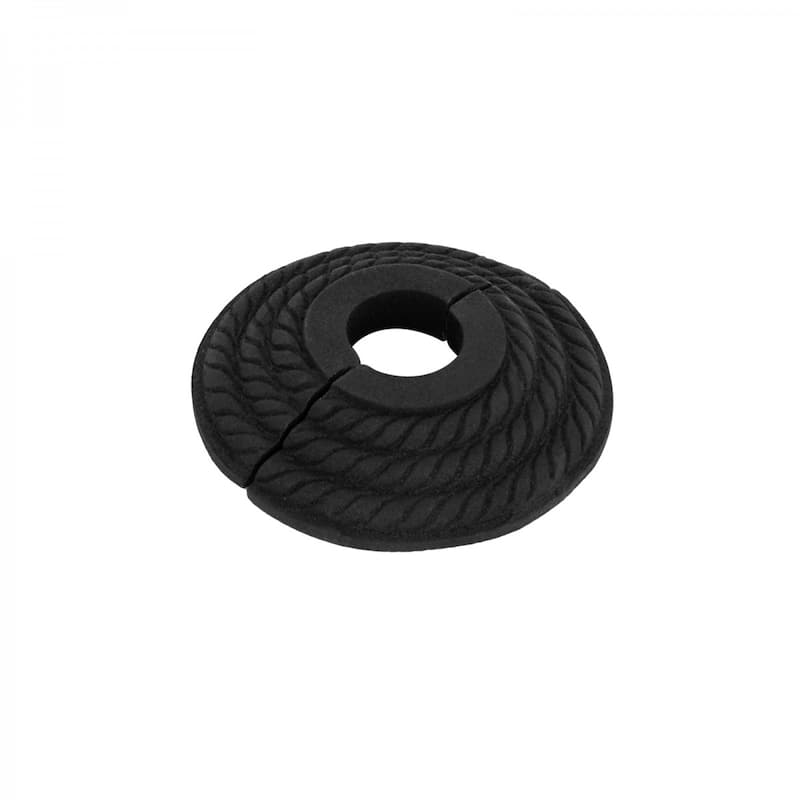 Black Radiator Flange Triple Roped 1/2" (IPS) pipe flange: 7/8" I D; 3-1/8" OD Renovators Supply