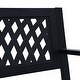 preview thumbnail 4 of 4, vidaXL Patio Bench 49.2" Black Steel