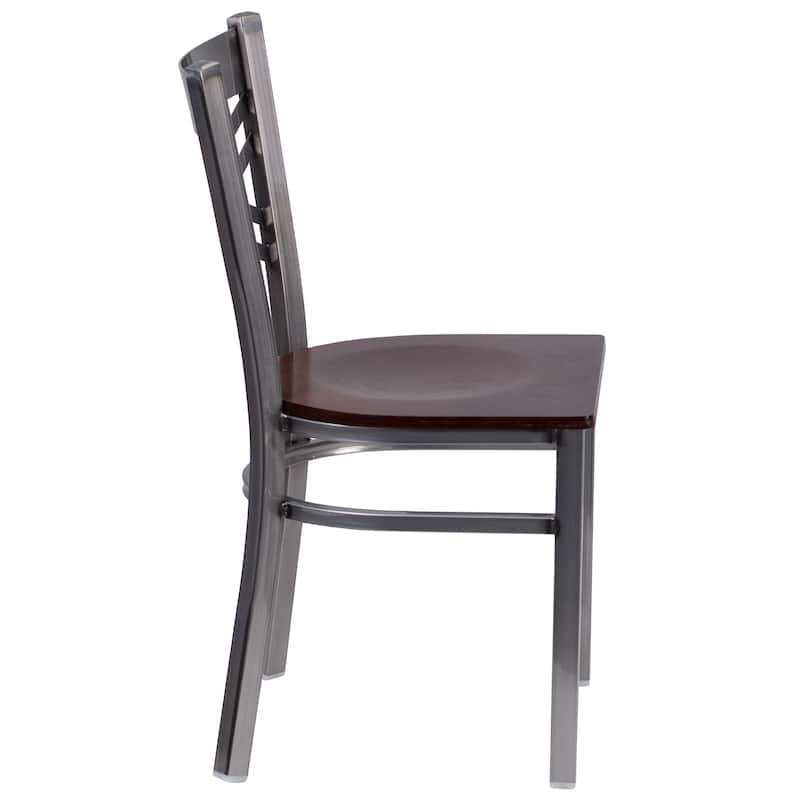 Steel X-back Restaurant Chair - 16.5"W x 17"D x 32.25"H
