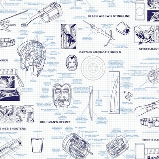 Marvels Heroes Schematics Blue Wallpaper