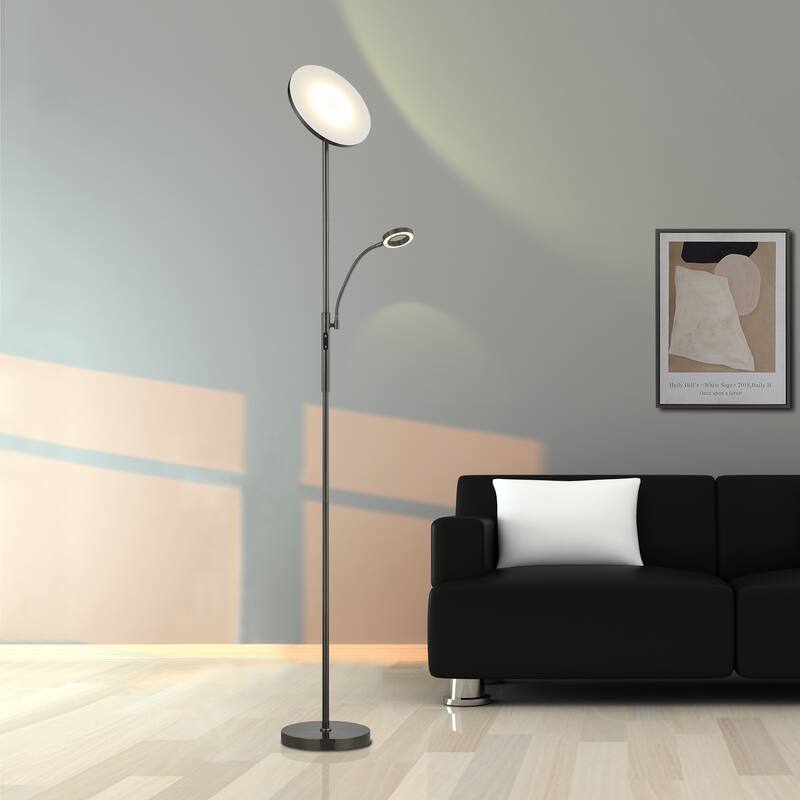 ArtivaUsa 70" Modern Slim LED Torchiere Floor Lamp With Reading Light - 70
