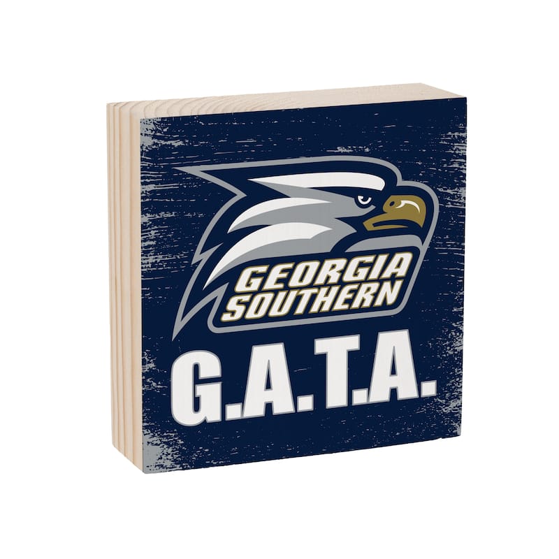 Georgia Southern University Wooden Tabletop Mantel Shelf Sign