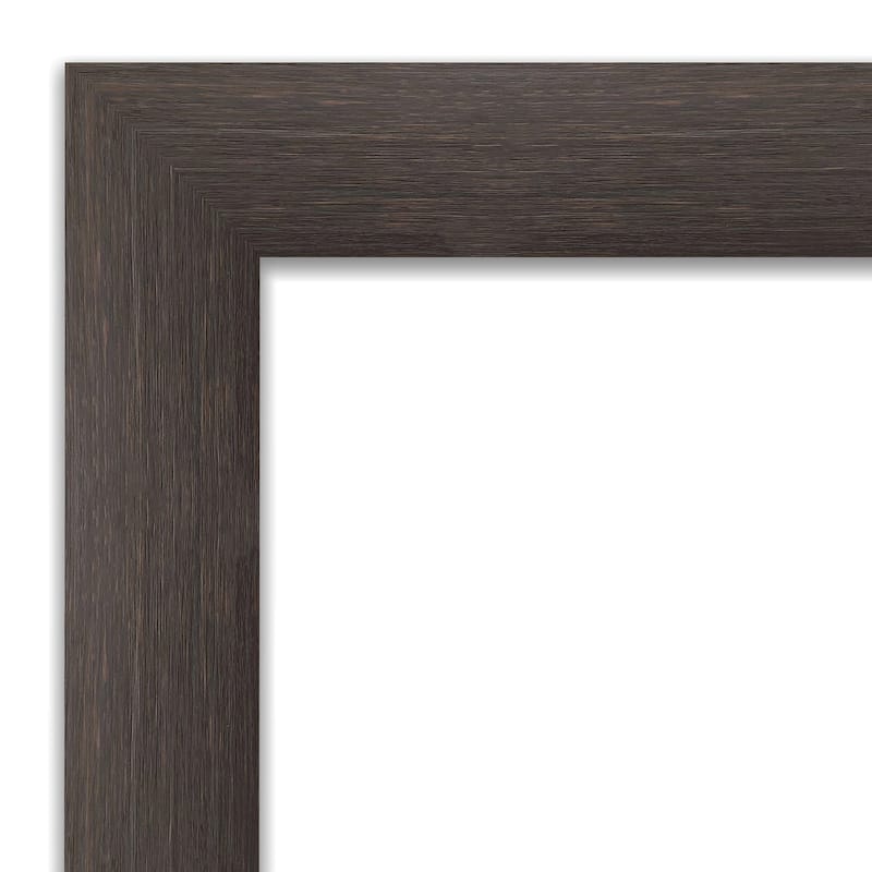 Beveled Wood Bathroom Wall Mirror - Hardwood Chocolate Frame - Hardwood Chocolate