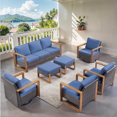 High Back Outdoor Furniture with Thick Cushion