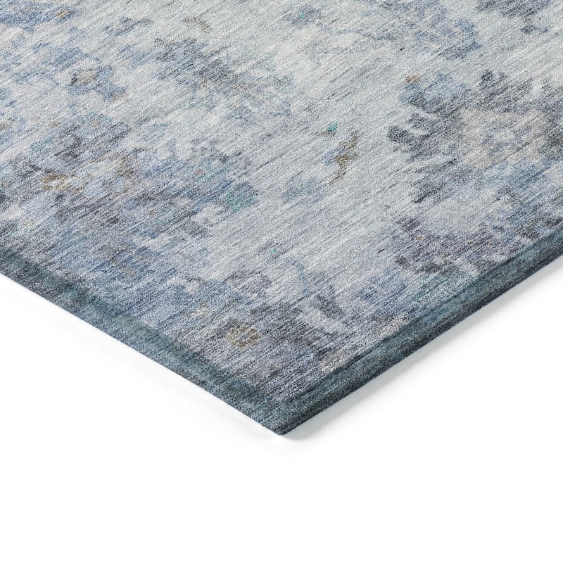 Machine Washable Indoor/ Outdoor Vintage Traditional Chantille Rug