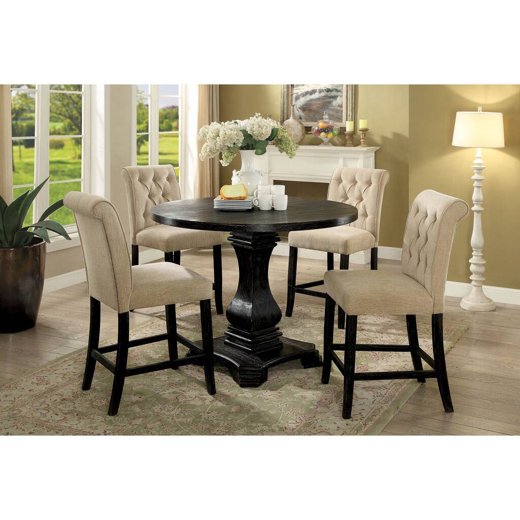 Copper Grove Kaolinovo 5-piece Round Counter Height Table Set
