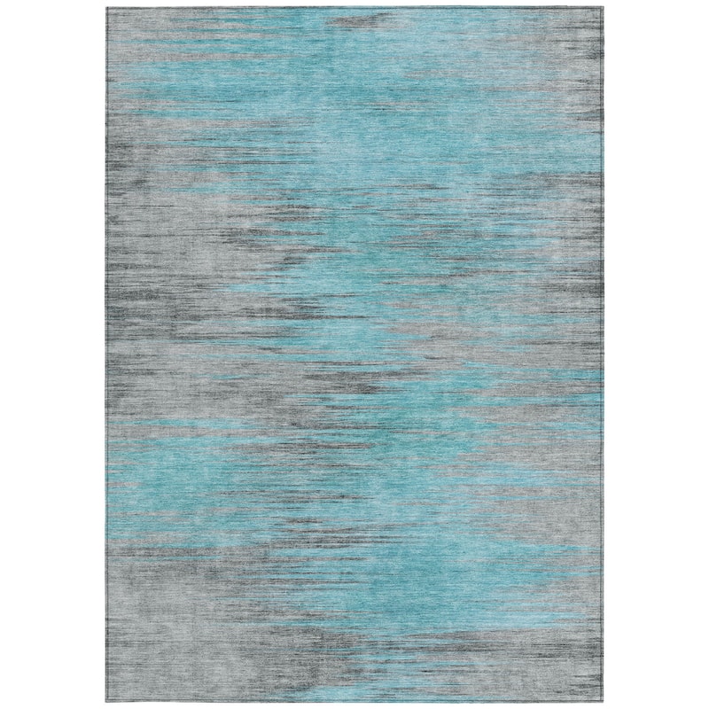 HomeRoots Abstract Transitional Rectangle Outdoor Rug