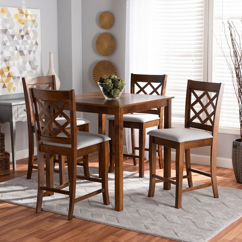 Alora Modern and Contemporary 5-Piece Wood Pub Set