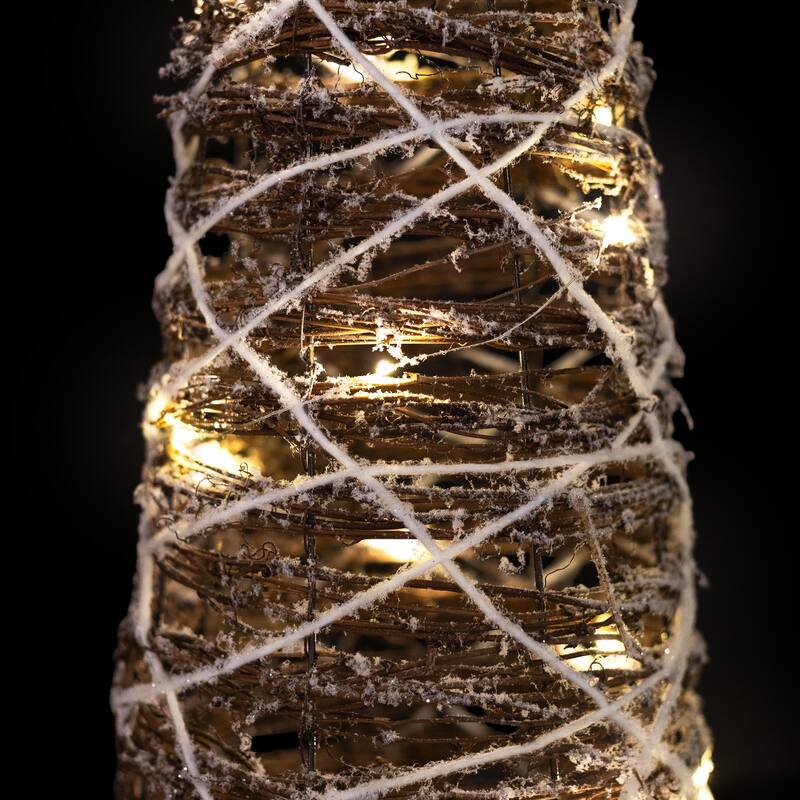 3 LED Lighted Pine Berries Cone Christmas Tree Decorations 39.25"