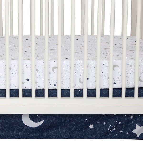 slide 2 of 7, Shooting Stars 4 Piece Crib Bedding Set Space