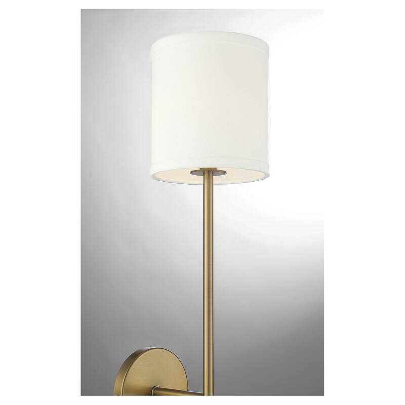 Trade Winds Nico 1-Light Wall Sconce in Natural Brass with Leather Accent - Natural Brass with Leather Accent