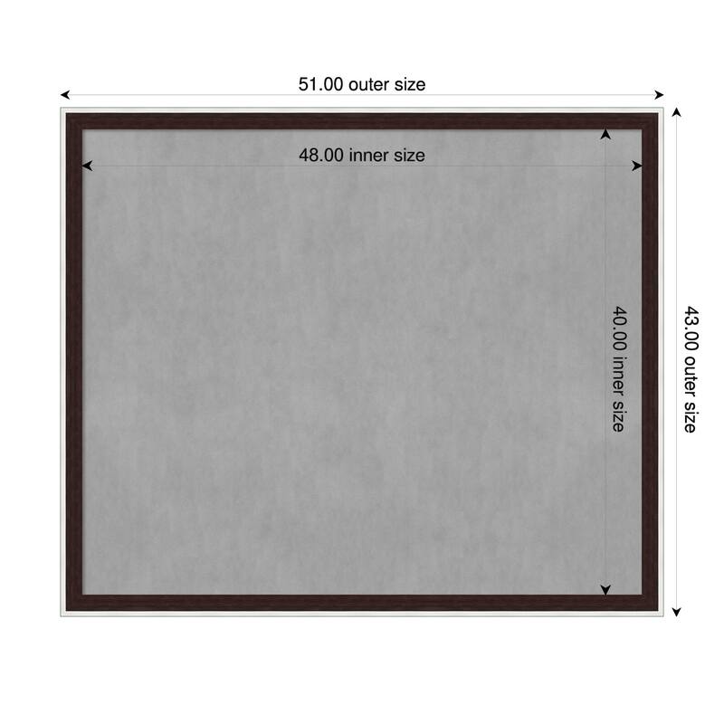 Amanti Art Maya Espresso Silver Framed - 51 x 43 in - Maya Espresso Silver
