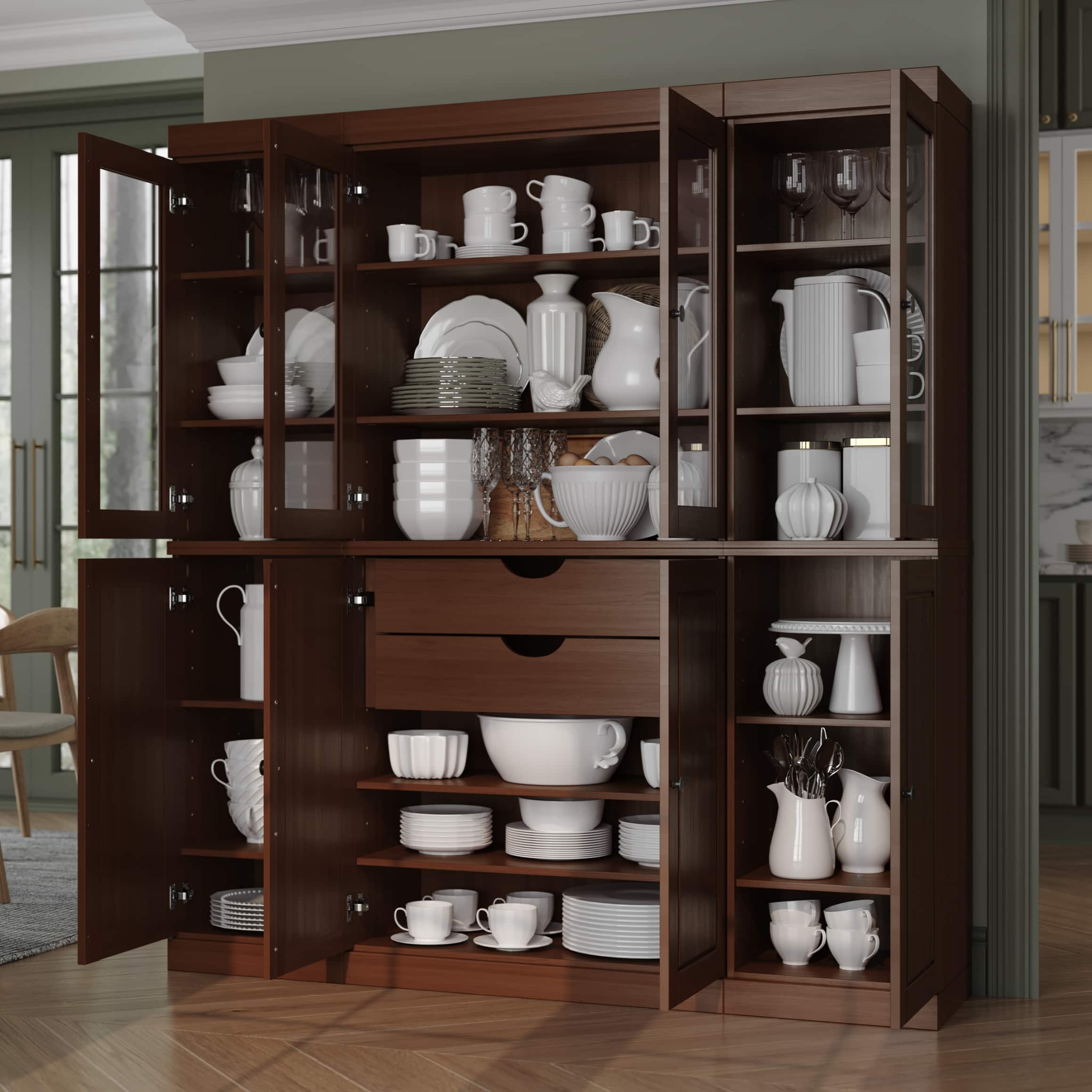Option Mocha - 4 Clear Glass-4 Solid