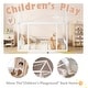 preview thumbnail 21 of 37, Full Size Floor Wood House Bed with Guardrails