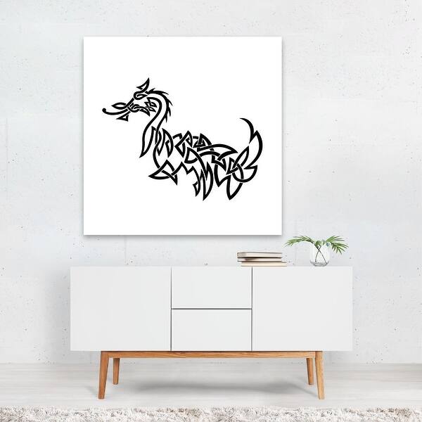 Shop Black And White Dragon Unframed Wall Art Print Poster Overstock 31231293