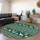 preview thumbnail 106 of 152, Machine Washable Indoor/ Outdoor Christmas Sweater Chantille Rug Green - 8' x 8'