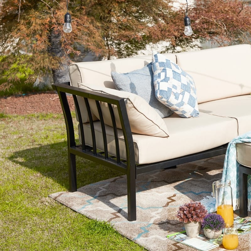 PATIO FESTIVAL 4-Piece Outdoor Sofa Seating Group with Cushions