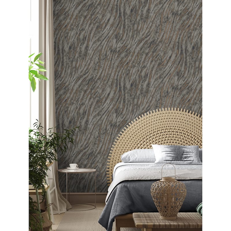 Fine Decor Arran Stone Swirling Stripe Wallpaper