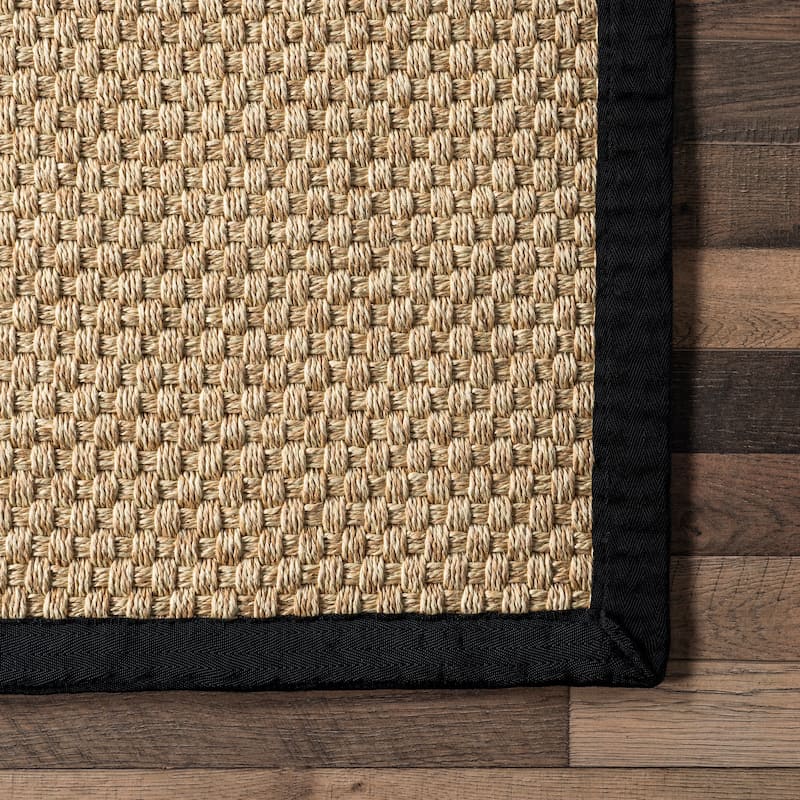 Nuloom Meena Faux Seagrass Bordered Indoor/Outdoor Area Rug