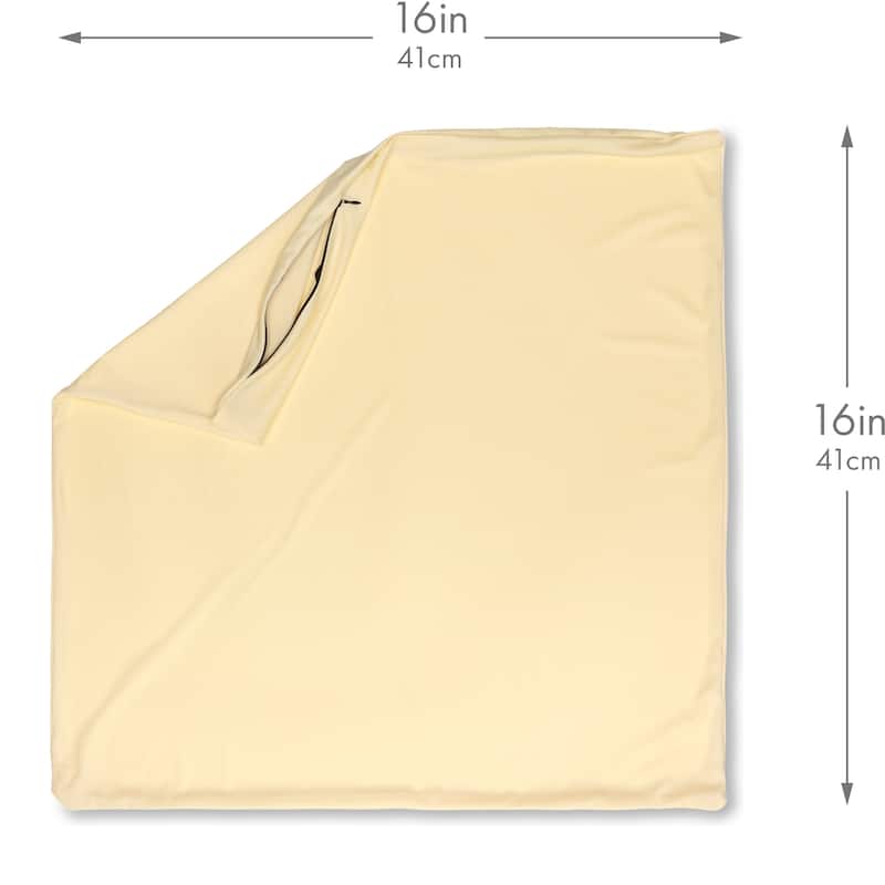 Throw Pillow Cozy Soft Microbead Off White Creme: 1 Pc