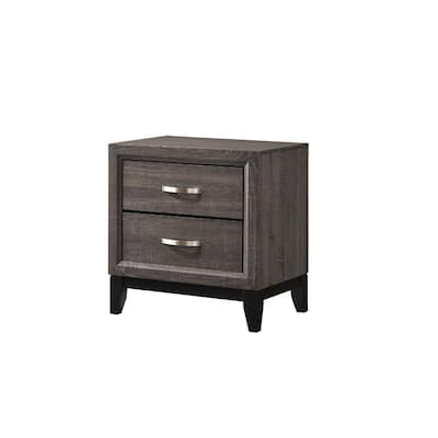 2-Drawer Nightstand End Table Two Storage Drawers