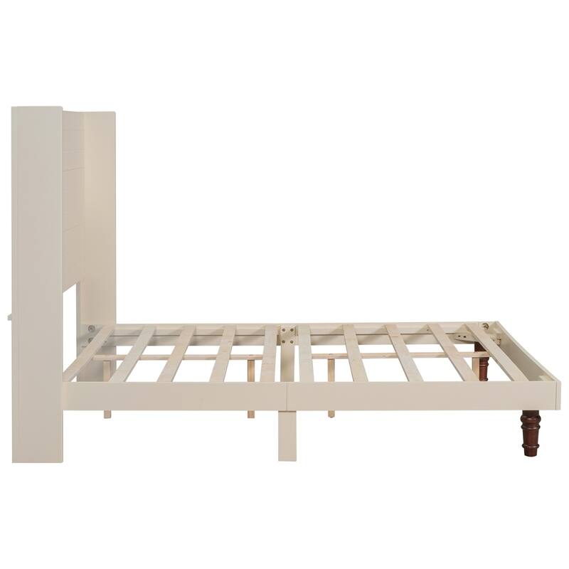 Upholstered 54 "High Headboard Platform Bed Comfort Bed Frame