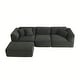 preview thumbnail 17 of 34, Roomfitters Modern Velvet Sectional Sofa with Detachable Ottoman, 4-Seater Couch with Pillows for Living Room