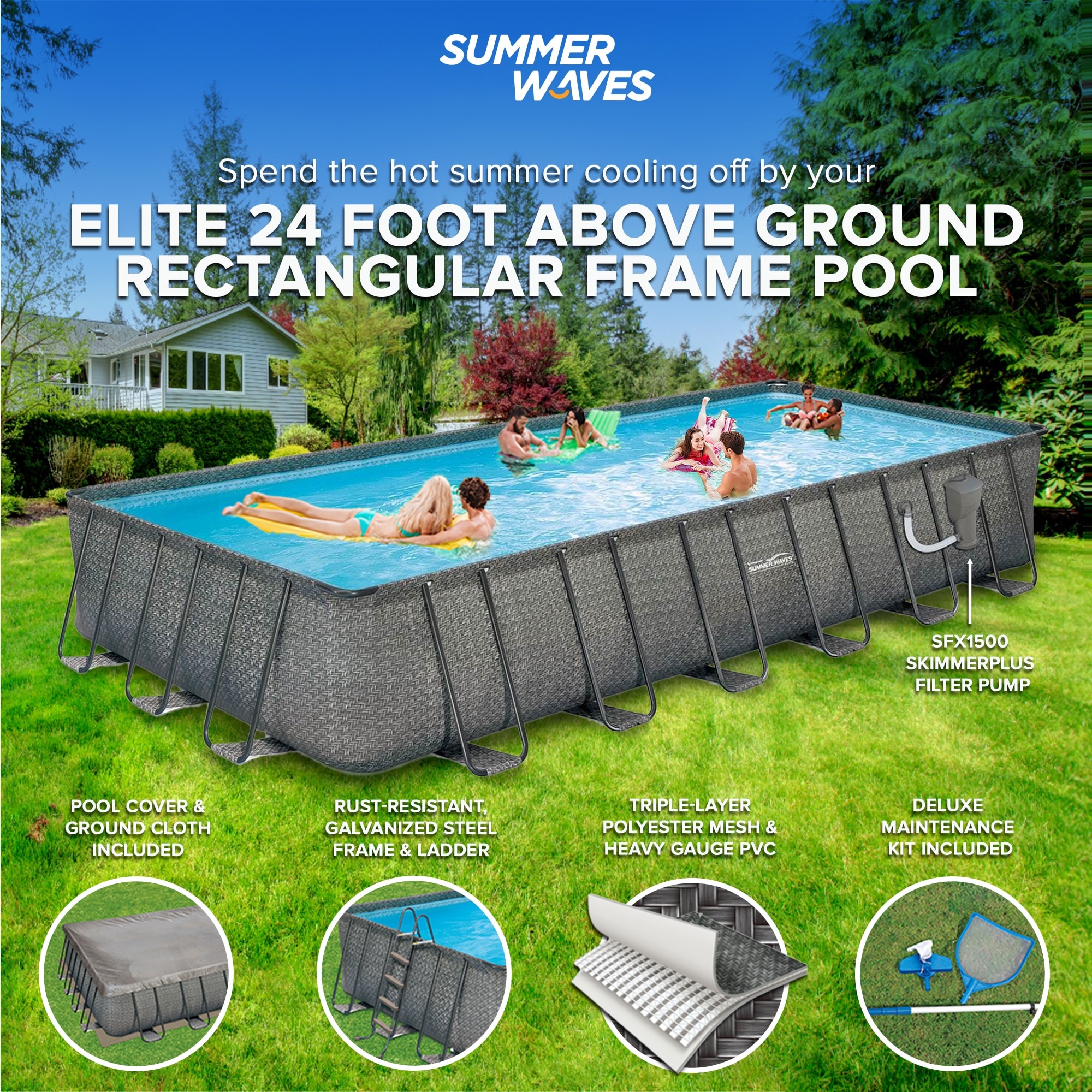 Summer waves 12ft pool discount