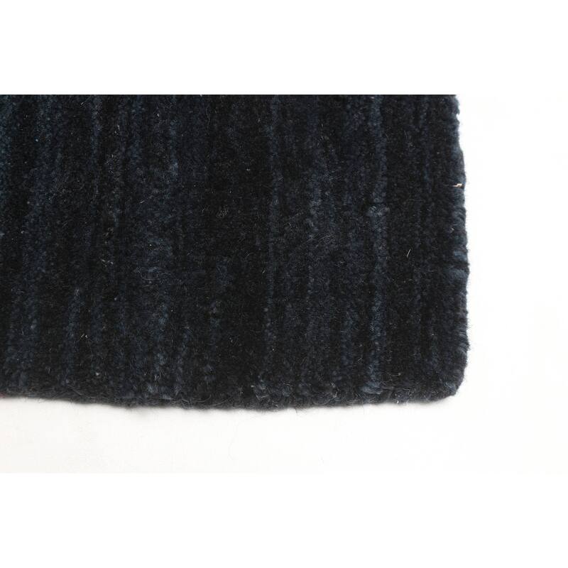 ECARPETGALLERY Hand Loomed Kashkuli Gabbeh Dark Blue Wool Rug - 4'11 x 7'11