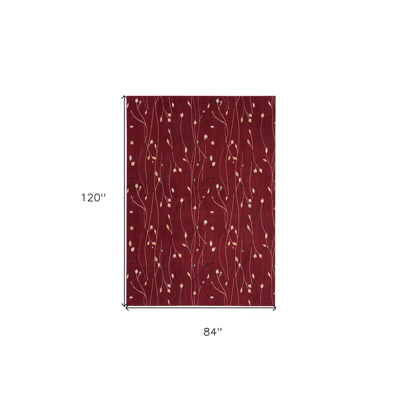 Lugi Power Loomed Floral Durable Area Rug By HomeRoots