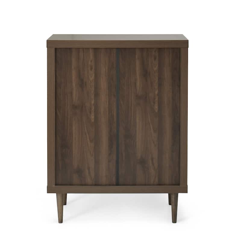 4-Drawer Vertical Chest with Metal Handle, Metal Frame and Wood Top for Bedroom